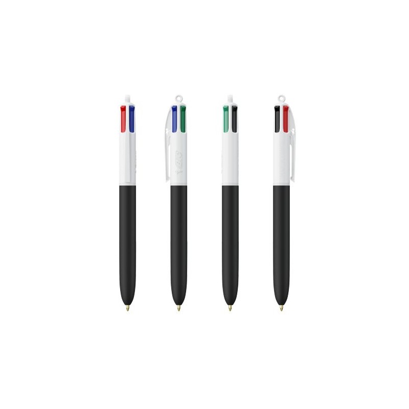 Stylo Éco-responsable Personnalisé 4 Couleurs Soft BIC® Matières : plastique Couleurs : blanc objet promotionnel éco-responsable