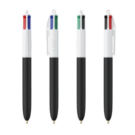 Stylo Éco-responsable Personnalisé 4 Couleurs Soft BIC® Matières : plastique Couleurs : blanc objet promotionnel éco-responsable