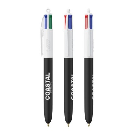 Stylo Éco-responsable Personnalisé 4 Couleurs Soft BIC® Matières : plastique Couleurs : blanc accessoire événementiel unique