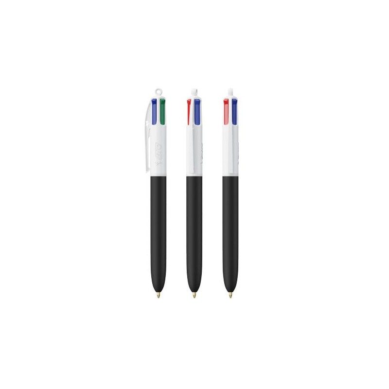 Stylo Éco-responsable Personnalisé 4 Couleurs Soft BIC® Matières : plastique Couleurs : blanc cadeau client original