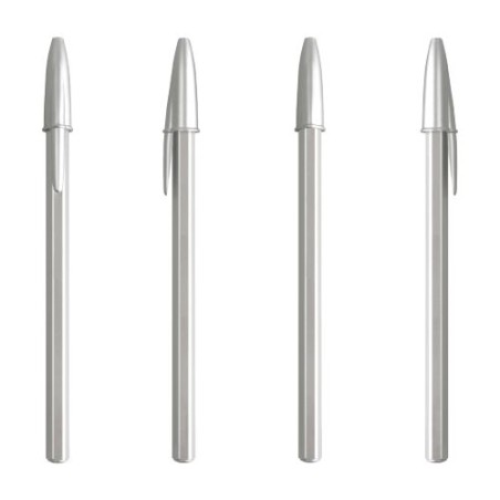 Stylo bille personnalisé durable BIC® Cristal® Re New Matières : métal Couleurs : métal