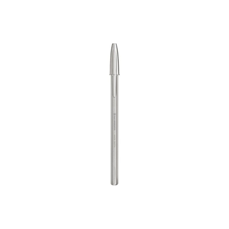 Stylo bille personnalisé durable BIC® Cristal® Re New Matières : métal Couleurs : métal accessoire événementiel unique
