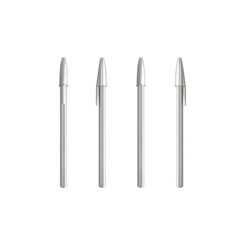 Stylo bille personnalisé durable BIC® Cristal® Re New Matières : métal Couleurs : métal cadeau entreprise pas cher