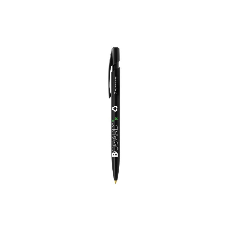 Stylo bille personnalisé antimicrobien  BIC® Media Clic BGUARD™ Matières : plastique Couleurs : noir goodies publicitaire événem