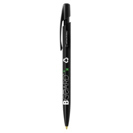 Stylo bille personnalisé antimicrobien  BIC® Media Clic BGUARD™ Matières : plastique Couleurs : noir goodies publicitaire événem