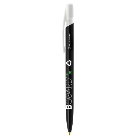 Stylo bille personnalisé antimicrobien  BIC® Media Clic BGUARD™ Matières : plastique Couleurs : noir marquage laser ultra précis