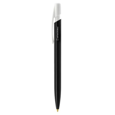 Stylo bille personnalisé antimicrobien  BIC® Media Clic BGUARD™ Matières : plastique Couleurs : noir livraison express 24h 48h