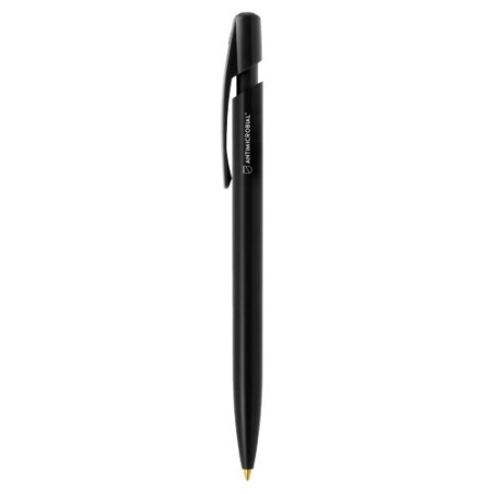 Stylo bille personnalisé antimicrobien  BIC® Media Clic BGUARD™ Matières : plastique Couleurs : noir cadeau collaborateur premiu