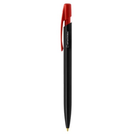 Stylo bille personnalisé antimicrobien  BIC® Media Clic BGUARD™ Matières : plastique Couleurs : noir accessoire événementiel uni