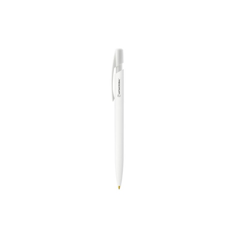 Stylo bille personnalisé antimicrobien  BIC® Media Clic BGUARD™ Matières : plastique Couleurs : blanc objet promotionnel éco-res