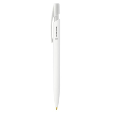 Stylo bille personnalisé antimicrobien  BIC® Media Clic BGUARD™ Matières : plastique Couleurs : blanc objet promotionnel éco-res