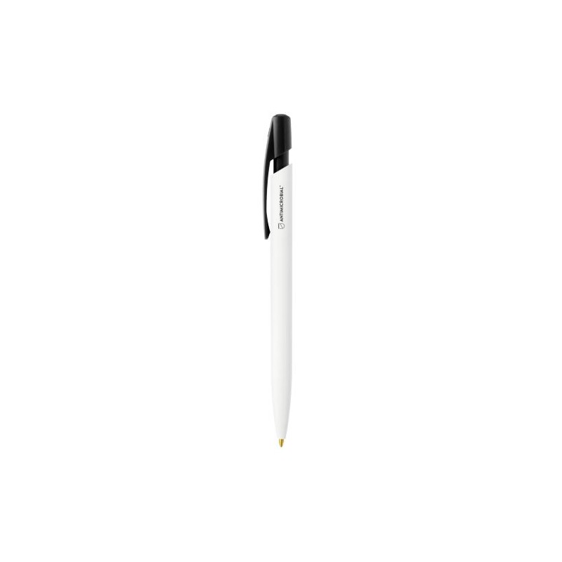 Stylo bille personnalisé antimicrobien  BIC® Media Clic BGUARD™ Matières : plastique Couleurs : blanc personnalisation rapide en