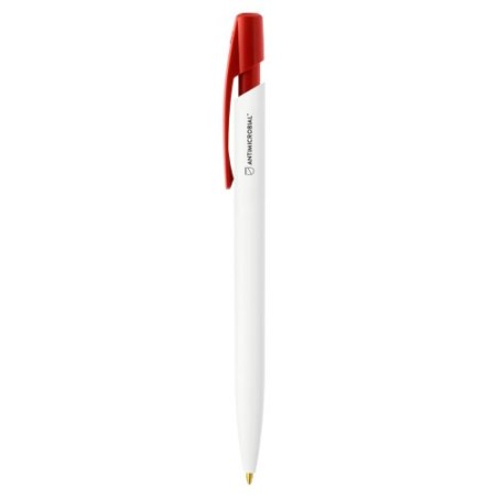 Stylo bille personnalisé antimicrobien  BIC® Media Clic BGUARD™ Matières : plastique Couleurs : blanc goodies entreprise design