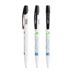 Stylo Antibactérien Éco-responsable Personnalisé BIC® Media Clic BIO Based BGUARD™ Matières : plastique Couleurs : blanc
