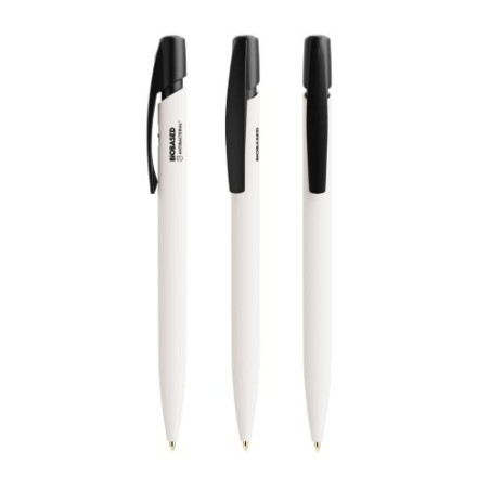 Stylo Antibactérien Éco-responsable Personnalisé BIC® Media Clic BIO Based BGUARD™ Matières : plastique Couleurs : blanc impress