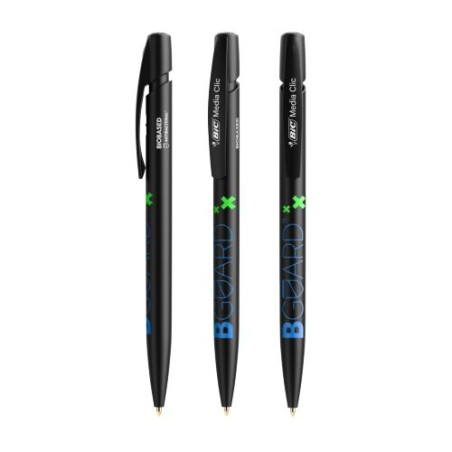 Stylo Antibactérien Éco-responsable Personnalisé BIC® Media Clic BIO Based BGUARD™ Matières : plastique Couleurs : noir livraiso