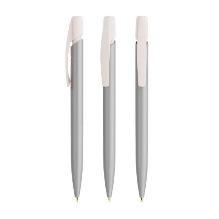 Stylo Personnalisé Publicitaire Glacé BIC® Media Clic Matières : plastique Couleurs : argenté glacé cadeau affaires élégant