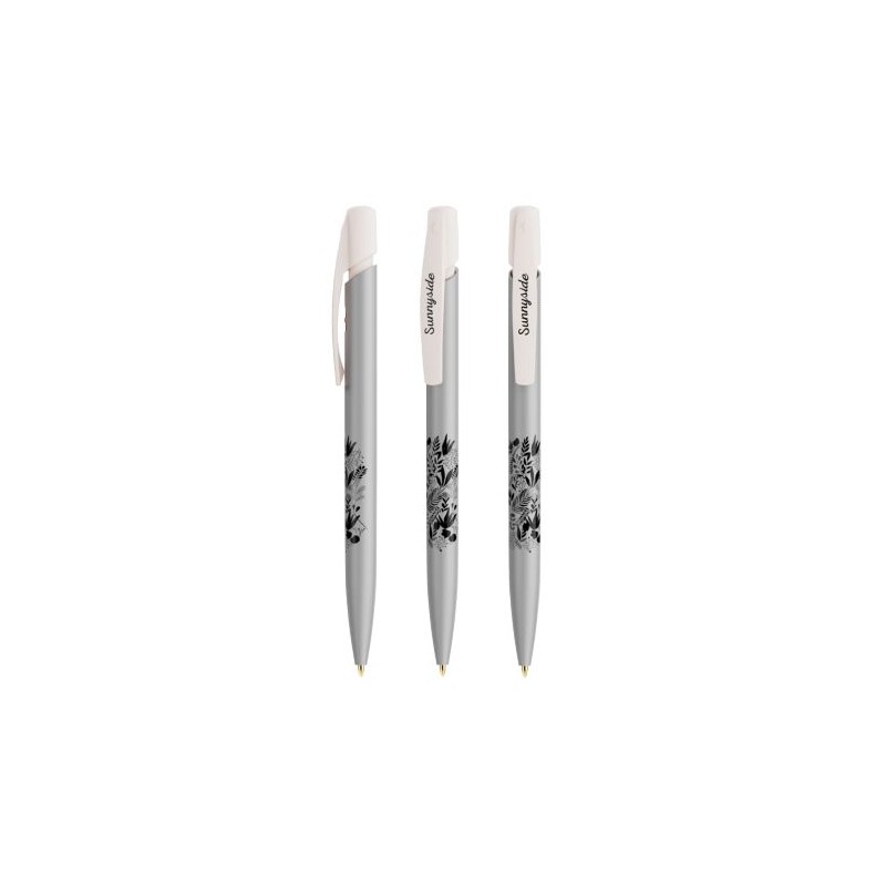 Stylo Personnalisé Publicitaire Glacé BIC® Media Clic Matières : plastique Couleurs : argenté glacé cadeau entreprise pas cher