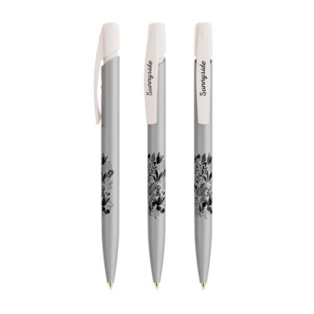 Stylo Personnalisé Publicitaire Glacé BIC® Media Clic Matières : plastique Couleurs : argenté glacé cadeau entreprise pas cher