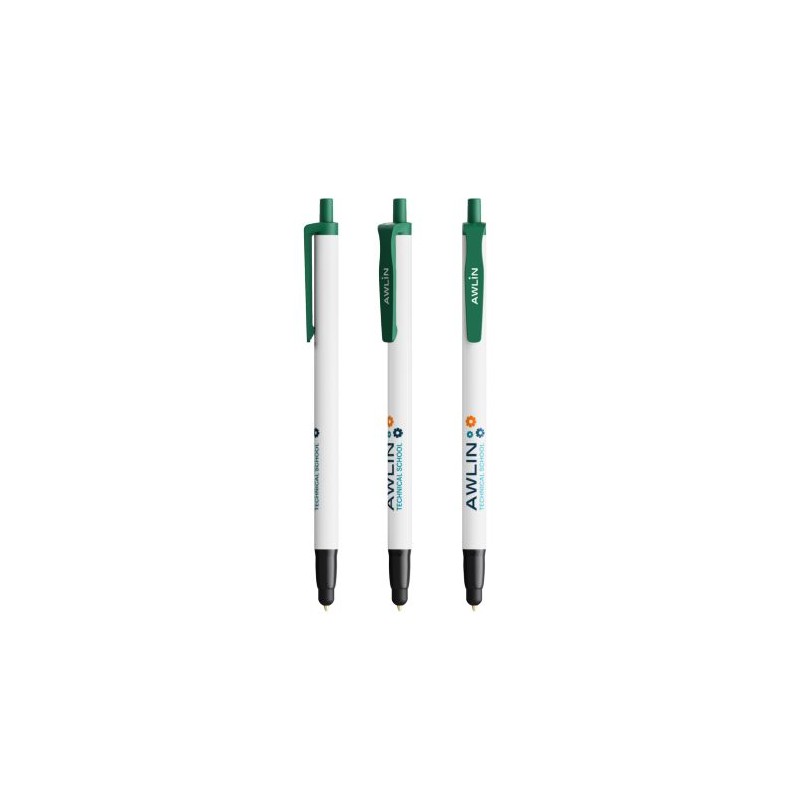 Stylo à bille  personnalisé Clic Stic Ecolutions® BIC® - 12 pièces Couleurs : noir