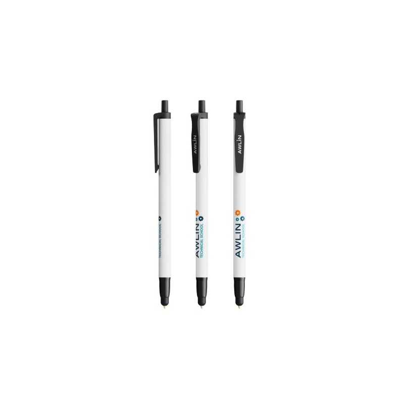 Stylo à bille  personnalisé Clic Stic Ecolutions® BIC® - 12 pièces Couleurs : noir accessoire événementiel unique