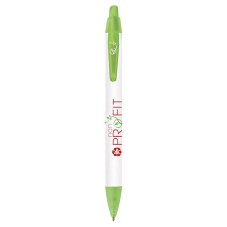 Stylo Bille Éco-responsable Personnalisé Wide Body™ Ecolutions® BIC® Couleurs : blanc