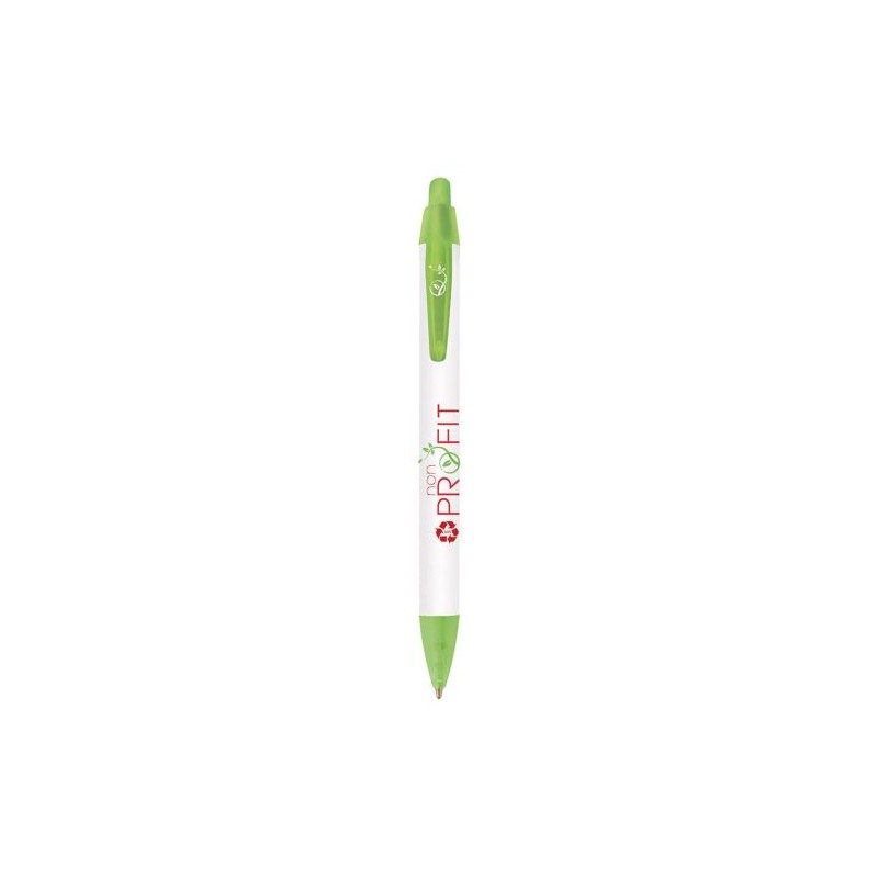 Stylo Bille Éco-responsable Personnalisé Wide Body™ Ecolutions® BIC® Couleurs : blanc goodies publicitaire événementiel