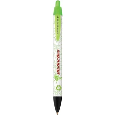 Stylo Bille Éco-responsable Personnalisé Wide Body™ Ecolutions® BIC® Couleurs : blanc impression haute définition