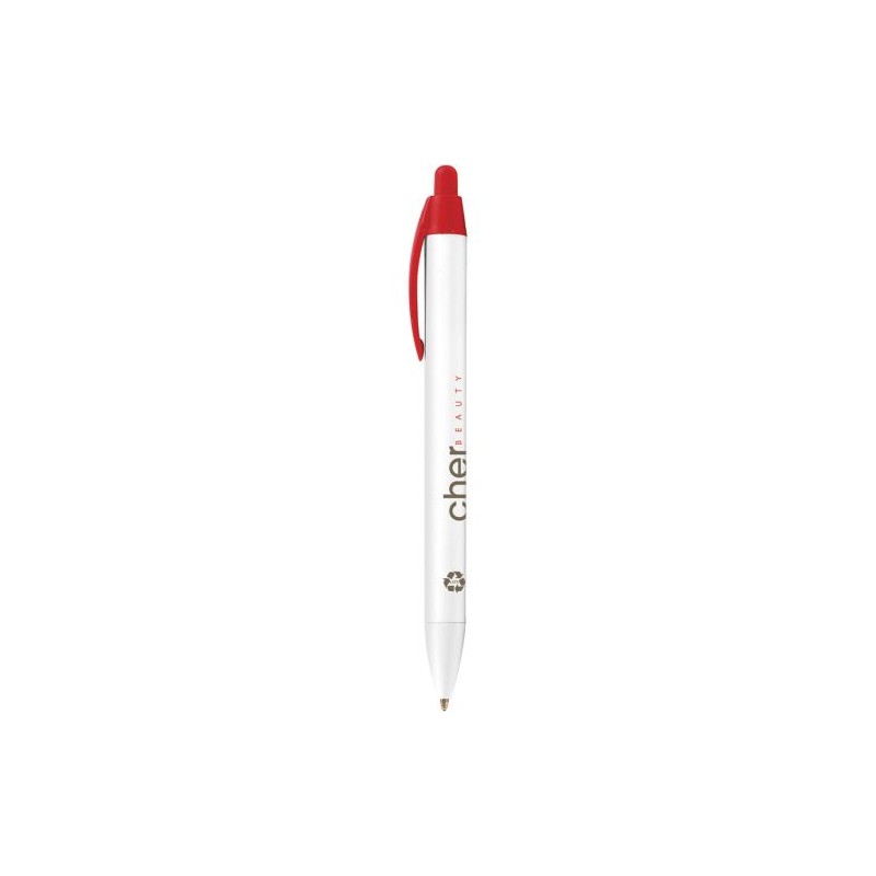 Stylo Bille Éco-responsable Personnalisé Wide Body™ Ecolutions® BIC® Couleurs : blanc objet promotionnel éco-responsable