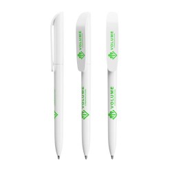 Stylo Bille Éco-responsable Personnalisé Super Clip BIC® Ecolutions® Couleurs : blanc