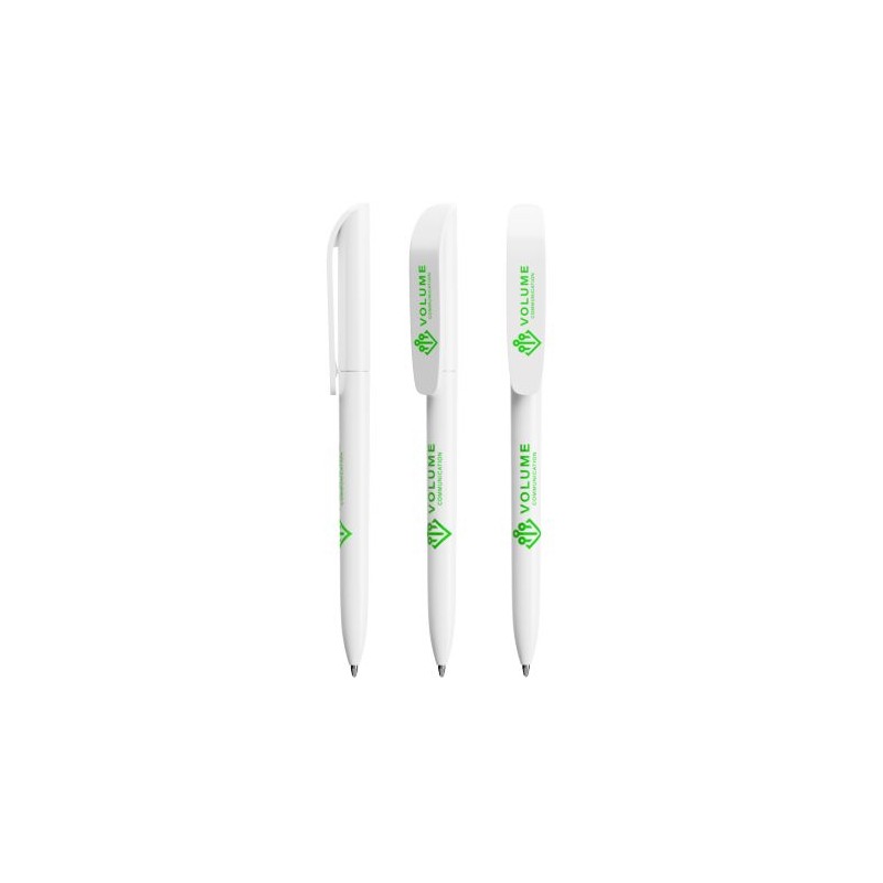Stylo Bille Éco-responsable Personnalisé Super Clip BIC® Ecolutions® Couleurs : blanc
