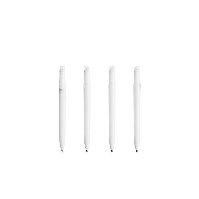 Stylo Bille Éco-responsable Personnalisé Super Clip BIC® Ecolutions® Couleurs : blanc cadeau entreprise pas cher