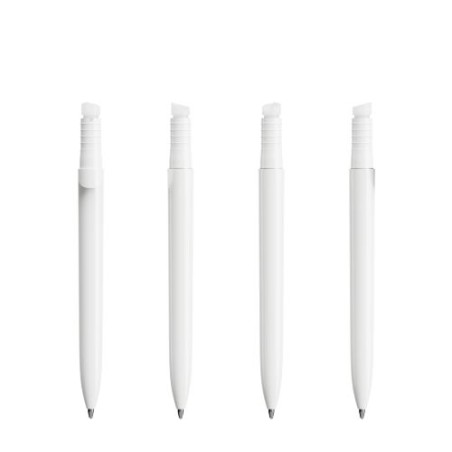 Stylo Bille Éco-responsable Personnalisé Super Clip BIC® Ecolutions® Couleurs : blanc cadeau entreprise pas cher