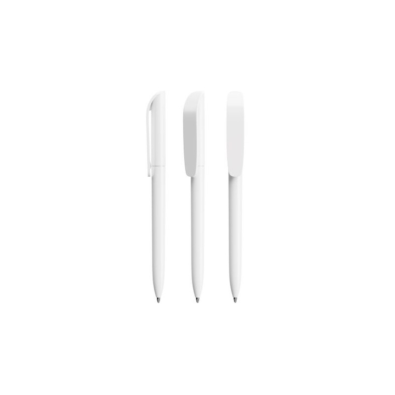 Stylo Bille Éco-responsable Personnalisé Super Clip BIC® Ecolutions® Couleurs : blanc goodies publicitaire événementiel