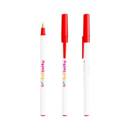 Stylo Bille Éco-responsable Personnalisé Round Stic® BIC® Couleurs : blanc