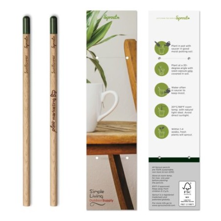 Crayon Éco-responsable et Personnalisé - Sprout™ Matières : bois goodies personnalisé en stock