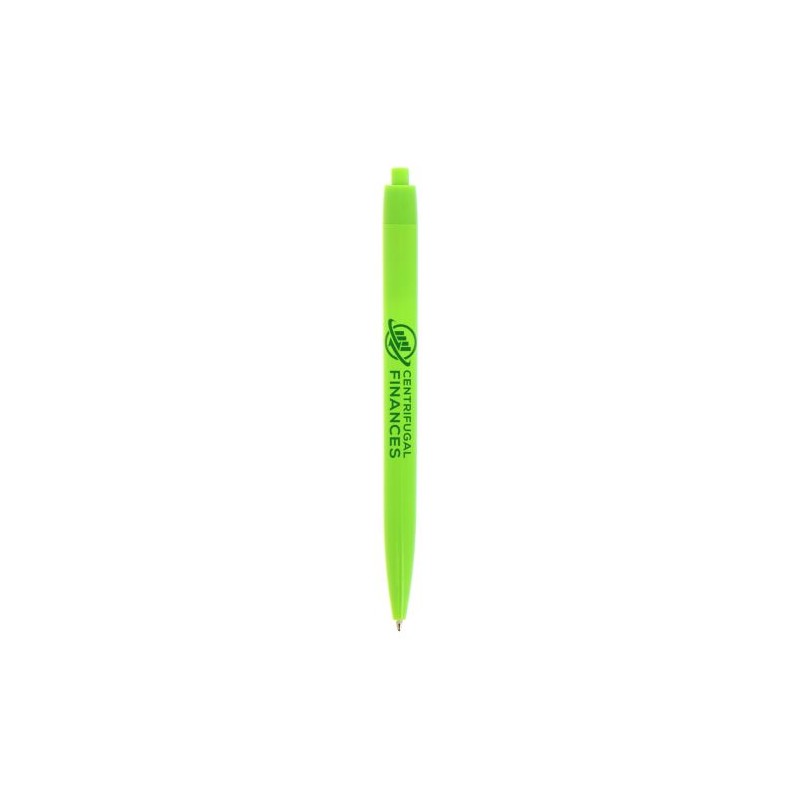 Stylo Personnalisé Écriture de Qualité à Prix Mini Basic Matières : plastique Couleurs : vert citron objet publicitaire robuste