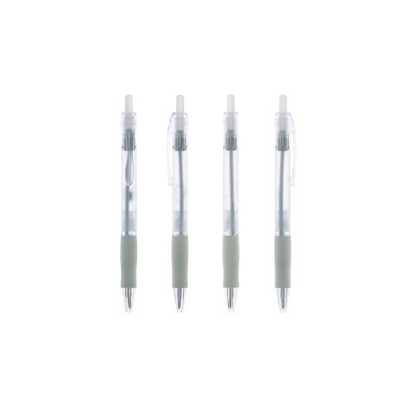 Stylo Click Publicitaire Personnalisé Matières : plastique Couleurs : blanc objet promo petit budget