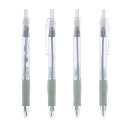 Stylo Click Publicitaire Personnalisé Matières : plastique Couleurs : blanc objet promo petit budget