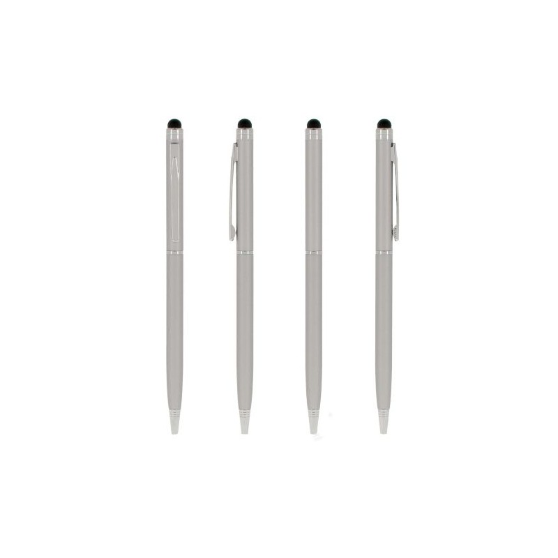 Stylo Mat Publicitaire Unique Sleek Stylus Matières : métal Couleurs : argenté objet promotionnel éco-responsable