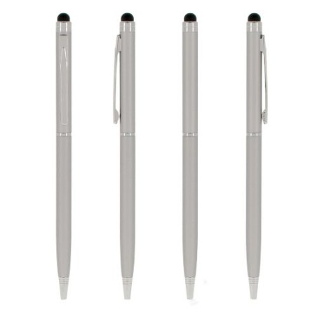 Stylo Mat Publicitaire Unique Sleek Stylus Matières : métal Couleurs : argenté objet promotionnel éco-responsable