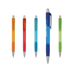 Stylo Éco-responsable Personnalisé Striped Grip pas cher Matières : plastique Couleurs : bleu clair