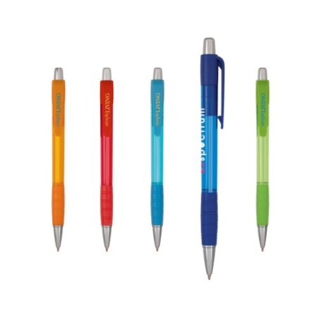 Stylo Éco-responsable Personnalisé Striped Grip pas cher Matières : plastique Couleurs : bleu clair