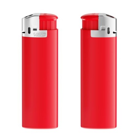 Briquet Chromé Personnalisé J38 - BIC® Matières : métal Couleurs : chromé impression haute définition