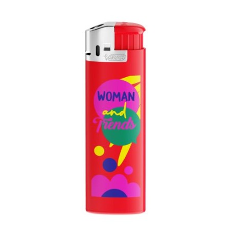 Briquet Chromé Personnalisé J38 - BIC® Matières : métal Couleurs : chromé objet promo petit budget