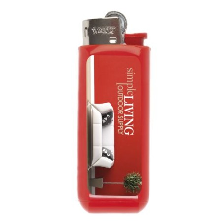 Étui Briquet Personnalisé Clip Case Éco-responsable BIC® Matières : plastique Couleurs : rouge cadeau affaires élégant