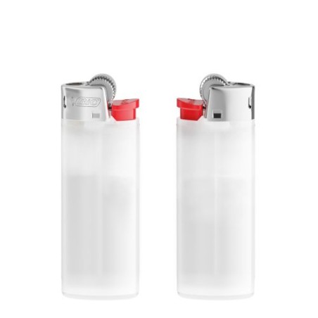 Étui Briquet Personnalisé Clip Case Éco-responsable BIC® Matières : plastique Couleurs : blanc translucide impression haute défi