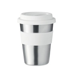 Gobelet en acier inox personnalisé 350ml - IRMUG Matières : acier inoxydable Couleurs : blanc