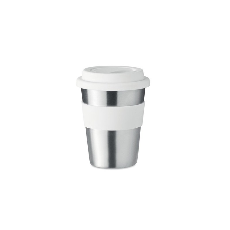 Gobelet en acier inox personnalisé 350ml - IRMUG Matières : acier inoxydable Couleurs : blanc