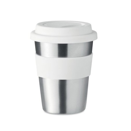 Gobelet en acier inox personnalisé 350ml - IRMUG Matières : acier inoxydable Couleurs : blanc